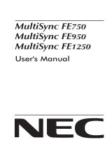 NEC MultiSync® FE750 El manual del propietario