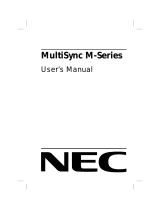 NEC MultiSync® M-Serie El manual del propietario