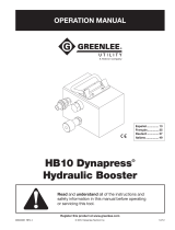 Textron HB10 / 49830 Dynapress Hydraulic Booster Manual de usuario