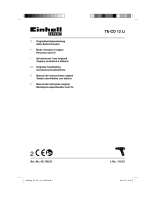 EINHELL TE-CD 12 Li with 2nd Battery Manual de usuario