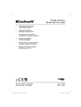 EINHELL TE-AG 18/115 Li Kit (1x3,0Ah) Manual de usuario