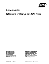 ESAB POB, POC - Accessories titanium welding Manual de usuario