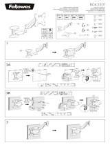 Fellowes Single Arm Wall Mount (CRC80435) Manual de usuario