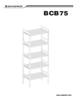 SONGMICS Adjustable Storage Shelf Rack, 5-Tier Multifunctional Shelving Unit Stand Tower, Bookcase for Bathroom Living Room Kitchen 17.7 x 12.4 x 55.9 inches, Holds up to 132 lb, Brown UBCB75BR Guía de instalación