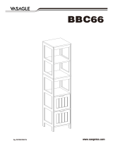 VASAGLE Bathroom Tall Cabinet, Linen Tower, Floor Storage Cupboard, Manual de usuario