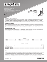 Simplex CR Series Reel Jacks - 54212 A Manual de usuario