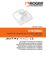 Roger Technology H70/200/AC/box Control Unit Manual de usuario