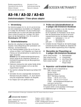 Gossen MetraWatt A3-63 Instrucciones de operación