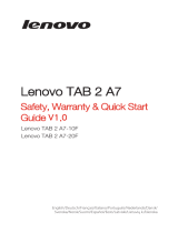 Lenovo Tab Series User Tab 2 A7-20 Instrucciones de operación