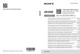 Sony ILCE 6100 Guía de inicio rápido