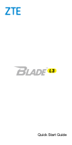 ZTE Blade BLADE L3 Guía de inicio rápido