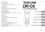 Tascam DR 05 El manual del propietario