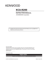 Kenwood KCA-R100 Manual de usuario