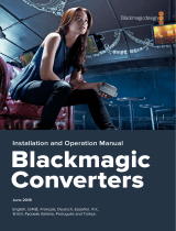 Blackmagic Design Converters  Manual de usuario