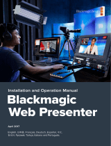 Blackmagicdesign Web Presenter Streamer El manual del propietario
