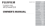 Fujifilm XF27mm f/2.8 Manual de usuario