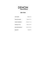 Denon Pro­fes­sional DN-474A Manual de usuario