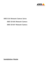 Axis Q1647 Manual de usuario