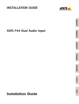 Axis F44 Dual Audio Input Main Unit Manual de usuario