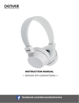 Denver BTH-205WHITEMK2 Headset Manual de usuario