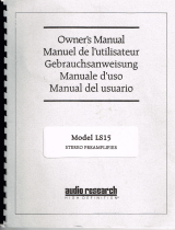Audio Research LS 15 El manual del propietario