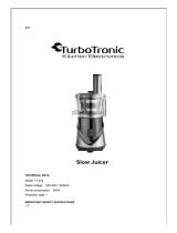 Turbotronic TT-SJ5 - Slowjuicer El manual del propietario