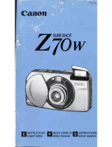 Canon Sure shot Z70W Instructions Manual