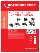 Rothenberger High-pressure drain cleaner HD 19/180 B Manual de usuario