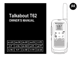 Motorola Talkie Walkie Twin Pack T62 Bleu Manual de usuario