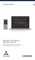 TC Electronic MASTER X HD NATIVE / MASTER X HD-DT Guía de inicio rápido