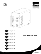 GYS TIG 160 DC-LIFT (TORCH+EL.HOLDER+CLAMP) El manual del propietario