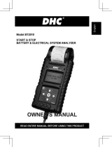 DHC BATTERY TESTER - BT 2010 START-STOP El manual del propietario