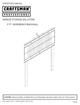 Craftsman 5 FT. WORKBENCH BACKWALL El manual del propietario