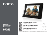COBY electronic DP245 Serie Manual de usuario