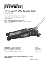 Craftsman 4 Ton Low Profile/High Lift Service Jack Manual de usuario