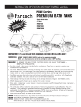Fantech PBW100H Manual de usuario