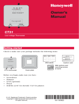Honeywell Thermostat CT31 Manual de usuario
