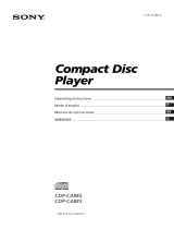 Sony CDP-CA8ES - 5 Disc Cd Changer Manual de usuario