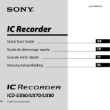 Sony ICD UX60 Manual de usuario