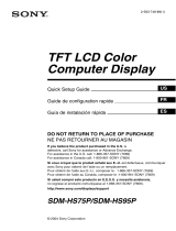 Sony Computer monitor Manual de usuario