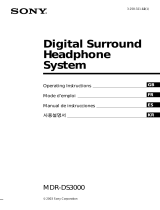 Sony Headphones MDR-DS3000 Manual de usuario