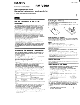 Sony RM-V40A Manual de usuario