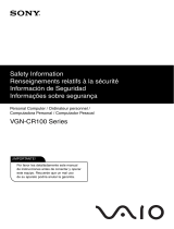 Sony VGN-CR115E Safety guide