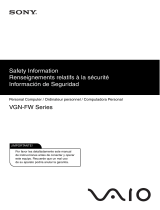Sony VGN-FW400 Safety guide