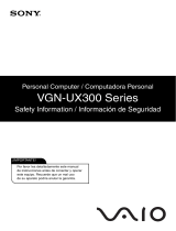 Sony VGN-UX380N Safety guide
