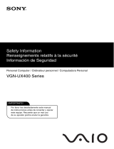 Sony VGN-UX490N/C Safety guide