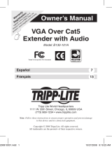 Tripp Lite VGA Over Cat5 Extender with Audio B130-101A Manual de usuario