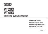 Vox VT40X Modeling Guitar Amplifier Combo 40 Watts Manual de usuario