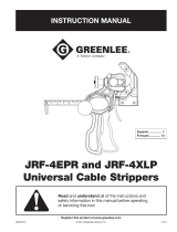 Greenlee JRF-4 Universal Cable Stripper Manual de usuario