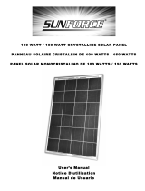 Sunforce 150 Watt, 12-Volt Crystalline Solar Panel Manual de usuario